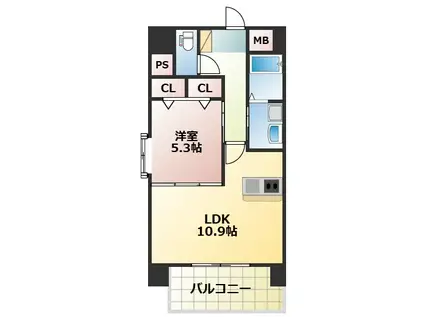 プレシャス(1LDK/8階)の間取り写真