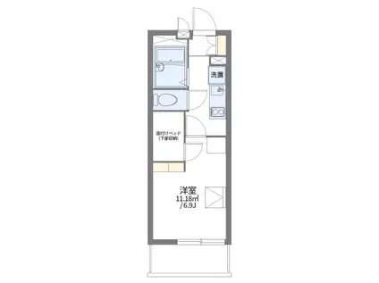 レオパレスジェントリーII(1K/2階)の間取り写真