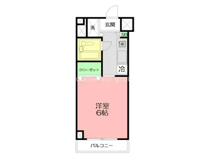 ハイライフ湘南(1K/1階)の間取り写真