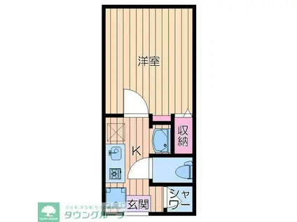 ジュエル梅島(1K/1階)の間取り写真