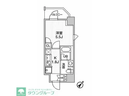 BPRレジデンス青砥(1K/4階)の間取り写真
