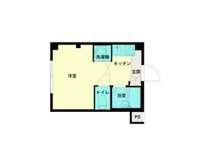 ハイムタケダT-3(ワンルーム/4階)の間取り写真