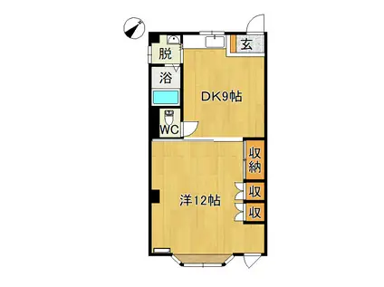 ロイヤルコーポイースト・大竹駅前ビル(1DK/2階)の間取り写真