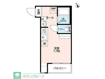 エクセラン北松戸(ワンルーム/1階)の間取り写真