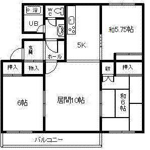 春光ユニバーサルマンション(3LDK/1階)の間取り写真