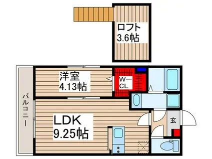 DREAM・K(1LDK/3階)の間取り写真
