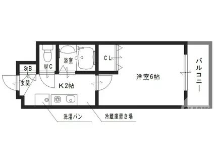 アントワープなかもず(1K/8階)の間取り写真