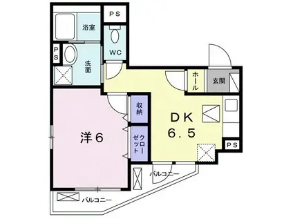 SONO SERENO(1DK/1階)の間取り写真