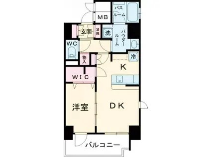 エステムコート神戸元町通IIザ・サロン(1DK/3階)の間取り写真