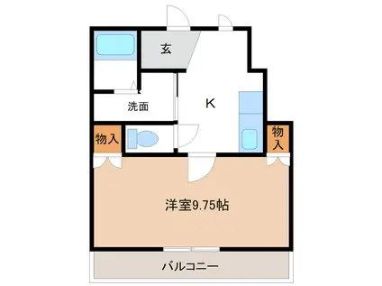 サンシャインあおみ刈谷II(1K/1階)の間取り写真