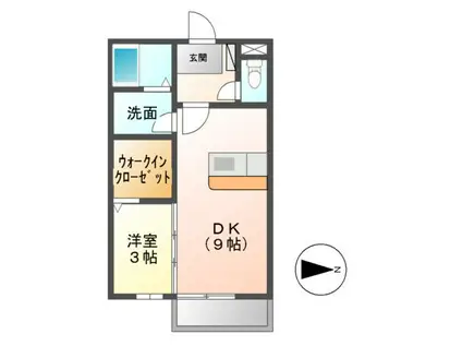 グランドソレーユ(1LDK/1階)の間取り写真