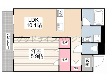 シャーメゾン エトワール(1LDK/3階)の間取り写真