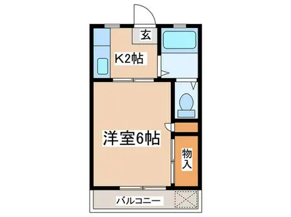 SEASON HEIM(1K/2階)の間取り写真