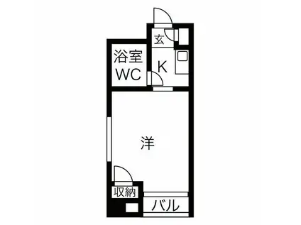 サクセス吹上(1K/4階)の間取り写真