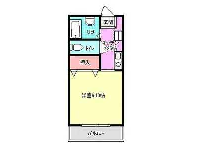 Uハウス(1K/1階)の間取り写真