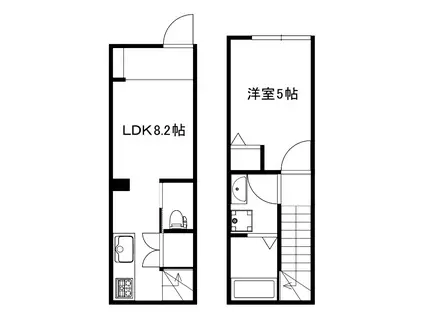 MOK-TERRACE DIMORA 練馬(1LDK/1階)の間取り写真