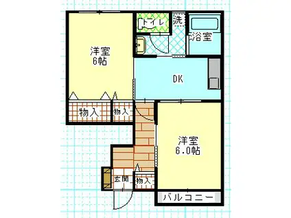 ファミールT&K103(2DK/1階)の間取り写真