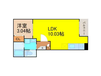 JACK YUTAKAII(1LDK/2階)の間取り写真
