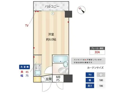 ペガサスマンション千束(ワンルーム/3階)の間取り写真