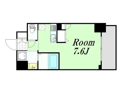 アクアプレイス梅田II(1K/2階)の間取り写真