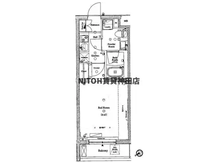 AXAS国分寺(1K/4階)の間取り写真