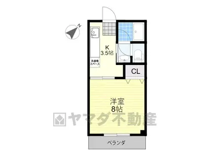 F.CLASS(1K/2階)の間取り写真
