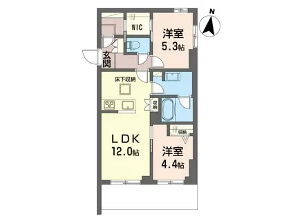 リラフォート(2LDK/1階)の間取り写真