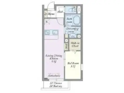 MYSTYLEVINTAGE上北沢(1LDK/1階)の間取り写真