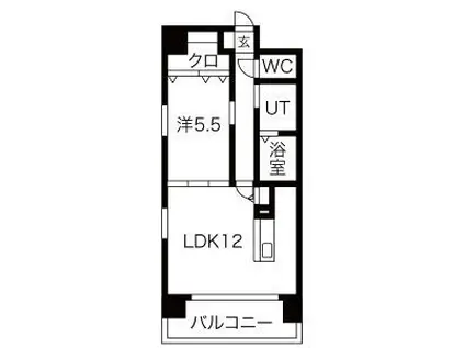 FLORIDO栄(1LDK/4階)の間取り写真