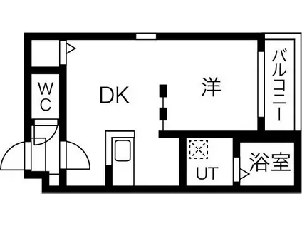 FELICE VI(1DK/2階)の間取り写真