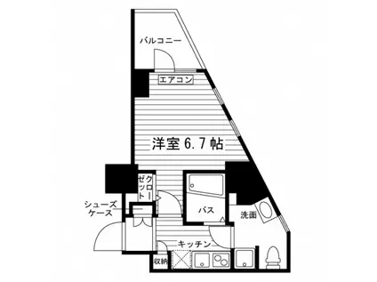 BPRレジデンス町田(1K/5階)の間取り写真