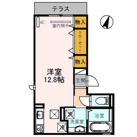フォーシーズンズ神戸(ワンルーム/1階)の間取り写真