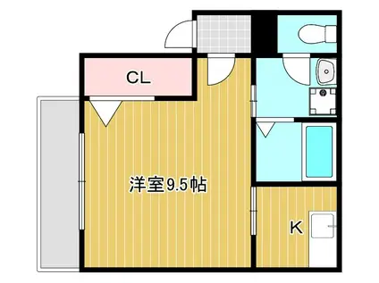 セントラルメゾン(1K/2階)の間取り写真