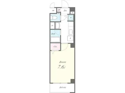 リヴェール(1K/1階)の間取り写真