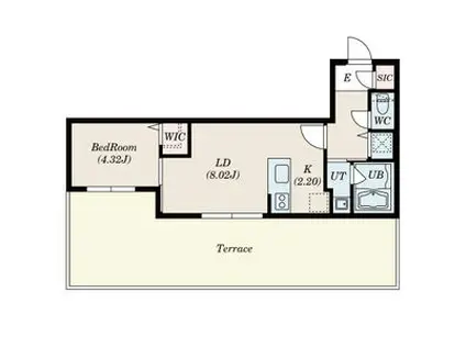 ラクラス大通東(1LDK/1階)の間取り写真