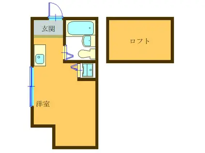 アティック豪徳寺(ワンルーム/1階)の間取り写真