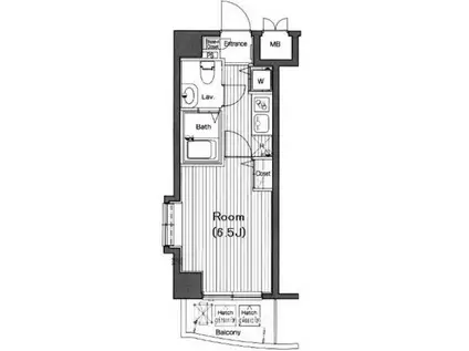 グランド・ガーラ高輪(1K/9階)の間取り写真