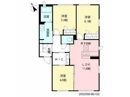 シャーメゾン・ガーデンズ(3LDK/1階)の間取り写真