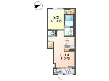 GRACE COMFORT(1LDK/1階)の間取り写真