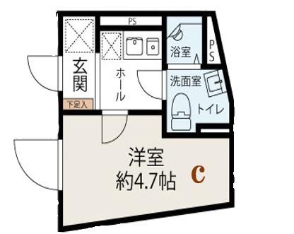 AXIA TOKIWADAI(1K/2階)の間取り写真