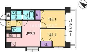 コンダクト福岡東(2LDK/8階)の間取り写真