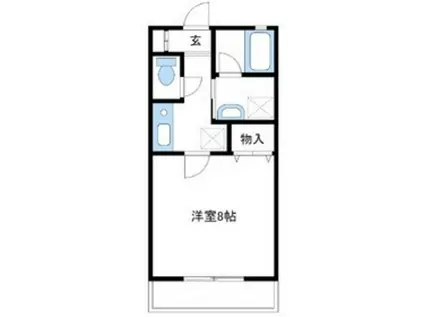 アーバングローブ(1K/1階)の間取り写真