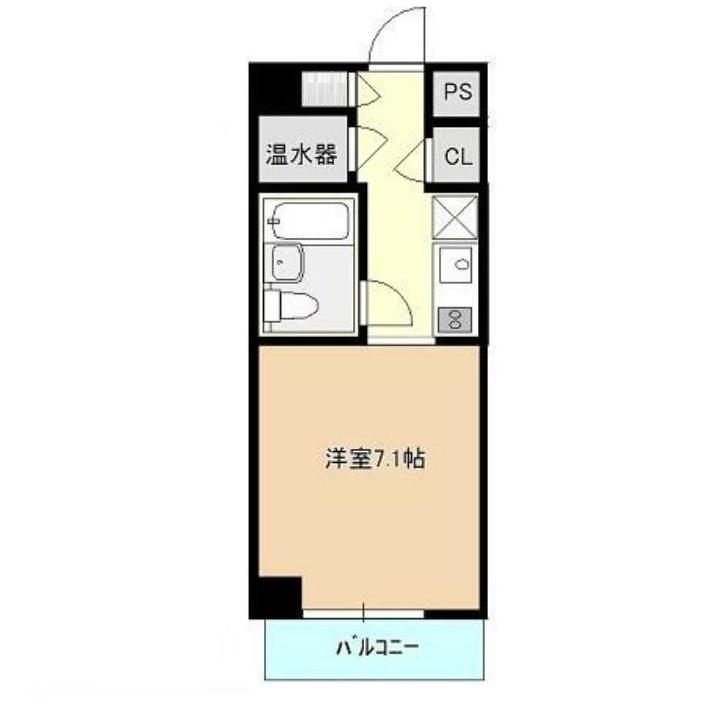 南大通桜苑ビル(1K/9階)の間取り写真