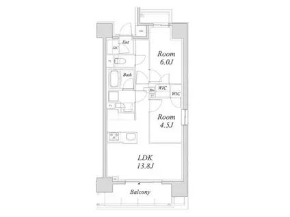 オープンレジデンシア栄(2LDK/8階)の間取り写真