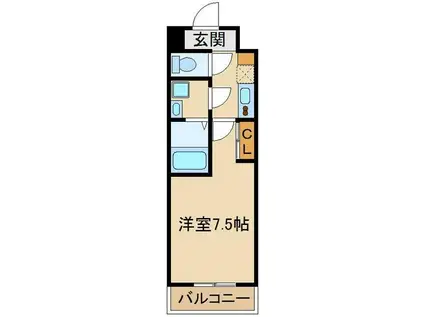 蓮根レジデンス(1K/4階)の間取り写真