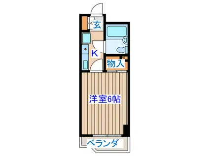 ダイアパレスプレステージ上杉(1K/4階)の間取り写真