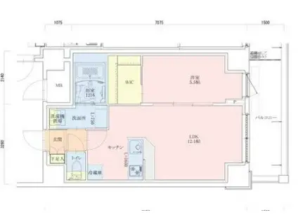 ファーストコート御池(1LDK/3階)の間取り写真
