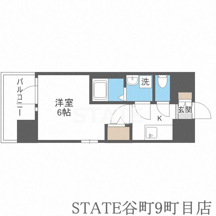 エスリード大阪NAGAHORI GATE(1K/11階)の間取り写真