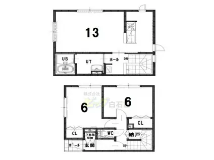 ルピナス平和通(2LDK/1階)の間取り写真