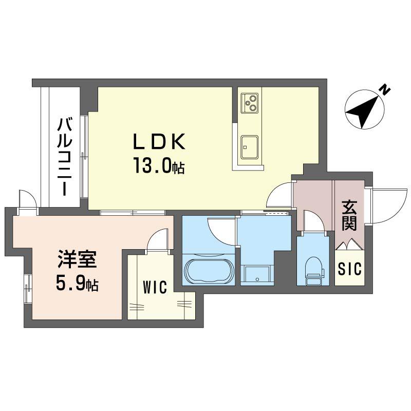 HINODE(1LDK/1階)の間取り写真